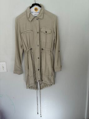 Anthropologie Manto Field Jacket, Khaki, Size M. Lightweight, Drawstring Waist.